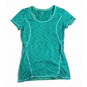 Athleta Green Athletic Space-Dye Short Sleeve Active Tee Women’s Small